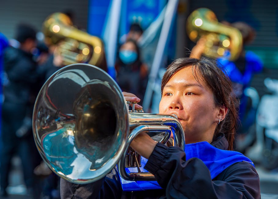 A community moment surrounding the city band's local activities.